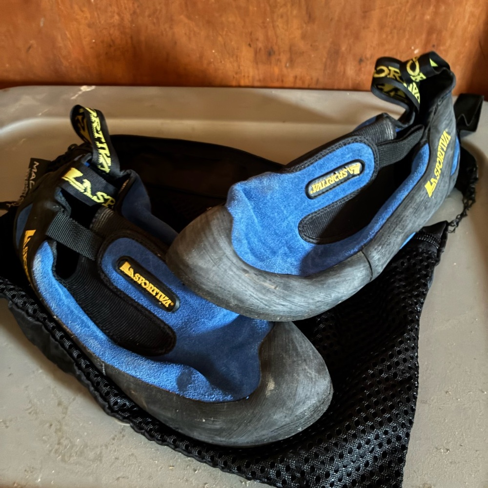 La Sportiva Blue and Black Climbing Footwear